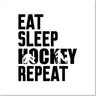 Eat Sleep Hockey Repeat Posters and Art